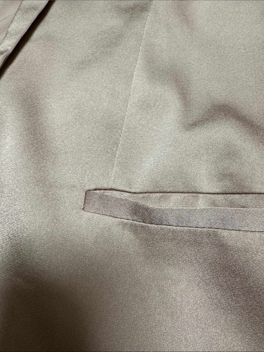 Express Taupe Satin Blazer - Picture 3 of 4